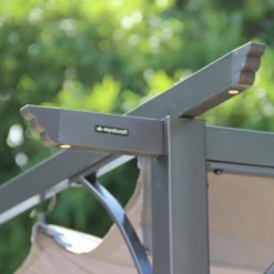 San Remo Grey Pergola Gazebo With Polyester Fabric 2.75 X 3.66m -OUTSUNNY Sales Store img 7045 3000x2000 9