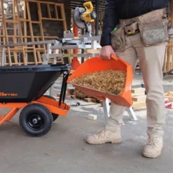 Pro88 Wheelbarrow Kit Orange/Black 88L 180Kg Capacity -OUTSUNNY Sales Store p1011924