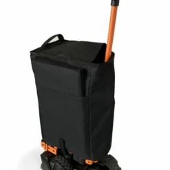 Sherpa Collapsible Folding Cart Orange/Black Steel Nylon Canvas 300Kg Capacity -OUTSUNNY Sales Store sfc4 closedcover