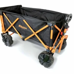 Sherpa Collapsible Folding Cart Orange/Black Steel Nylon Canvas 300Kg Capacity